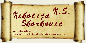 Nikolija Skorković vizit kartica